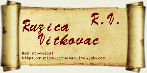 Ružica Vitkovac vizit kartica